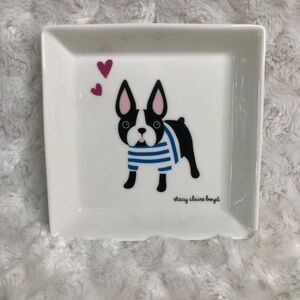 Two’s Company Stacy Claire Boyd French Bill Dog Trinket Dish